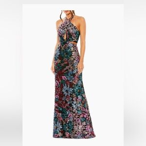 Mac Duggal

Floral Sequined Cut-Out Halter Gown, new with tags, size 4